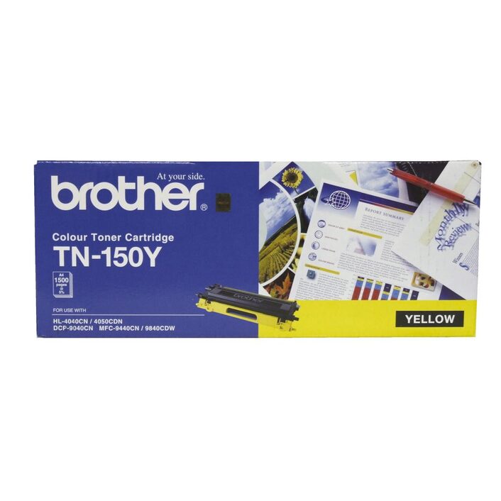 TN-150Y COLOUR LASER TONER - STANDARD YELLOW TONER CARTRIDGE TO SUIT HL-4040CN/4050CDN, DCP-9040CN/9042CDN, MFC-9440CN/9450CDN/9840CDW - 1500 PAGES TN-150Y COLOUR LASER TONER - STANDARD YELLOW TONER CARTRIDGE TO SUIT HL-4040CN/4050CDN, DCP-9040CN/9042CDN, MFC-9440CN/9450CDN/9840CDW - 1500 PAGES